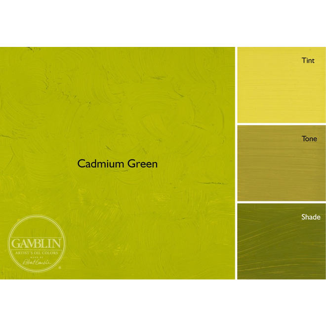 GAMBLIN ARTIST'S OIL COLORS 37ML CADMIUM GREEN
