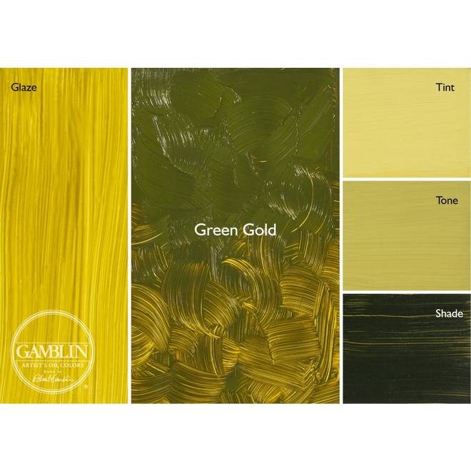 GAMBLIN ARTIST'S OIL COLORS 37ML GREEN GOLD