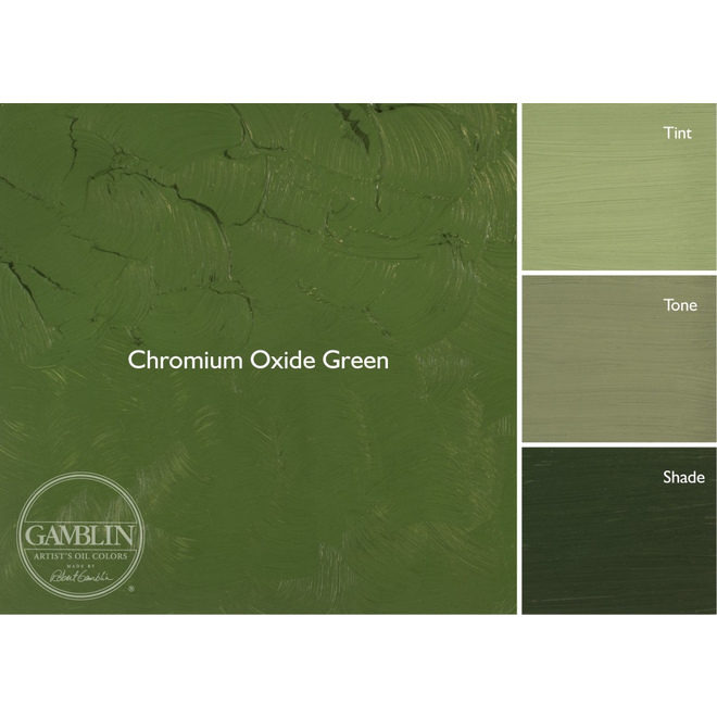GAMBLIN ARTIST'S OIL COLORS 37ML CHROMIUM OXIDE GREEN