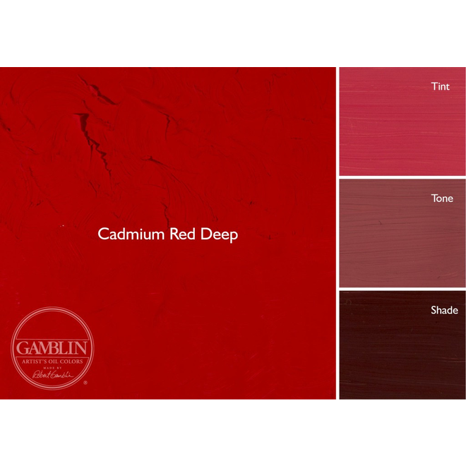 GAMBLIN ARTIST'S OIL COLORS 37ML CADMIUM RED DEEP