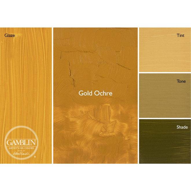 GAMBLIN ARTIST'S OIL COLORS 37ML GOLD OCHRE