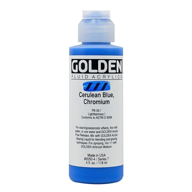 Golden 4Oz Fluid Cerulean Blue Chromium Series 7