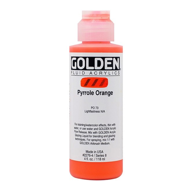 Golden 4oz Fluid Pyrrole Orange Series 8
