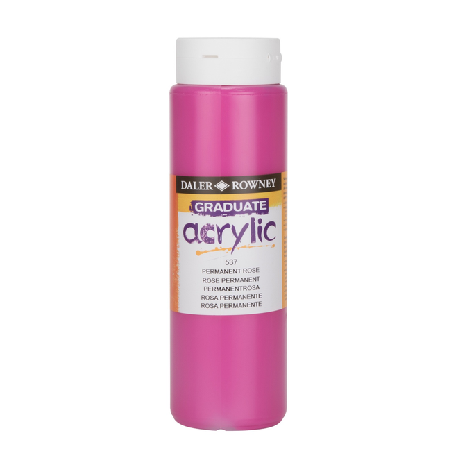 Graduate Acrylic 500Ml Permanent Rose