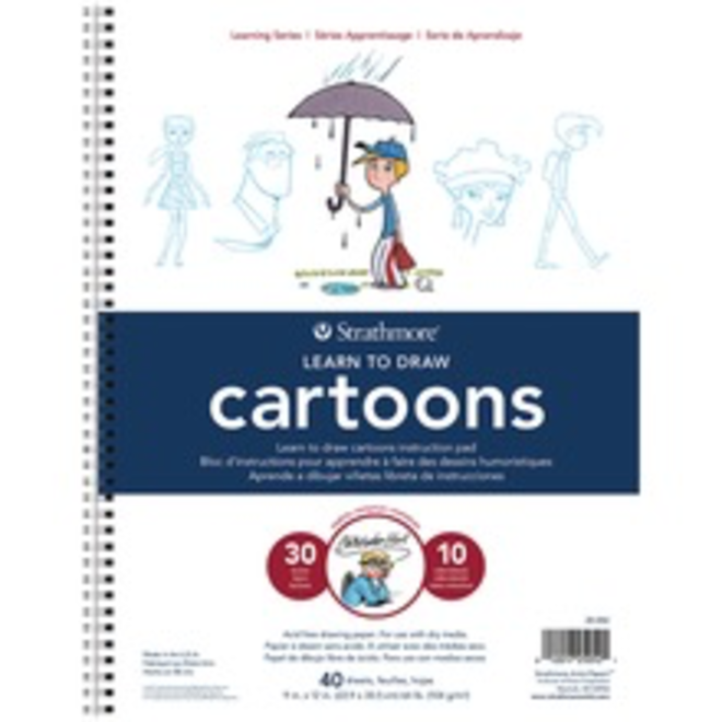 STRATHMORE LEARN TO DRAW CARTOONS PAD 9x12