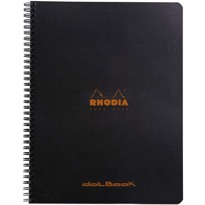 RHODIA WIREBOUND DOT BOOK 8.5x11.7 BLACK