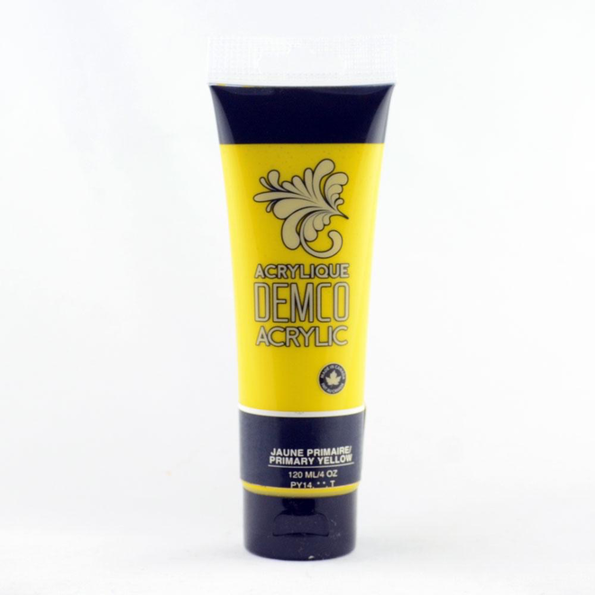 DEMCO ACRYLIC 120ML PRIMARY YELLOW