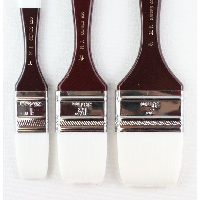 Hj Series 920 Brush White Taklon Flat 1Â€