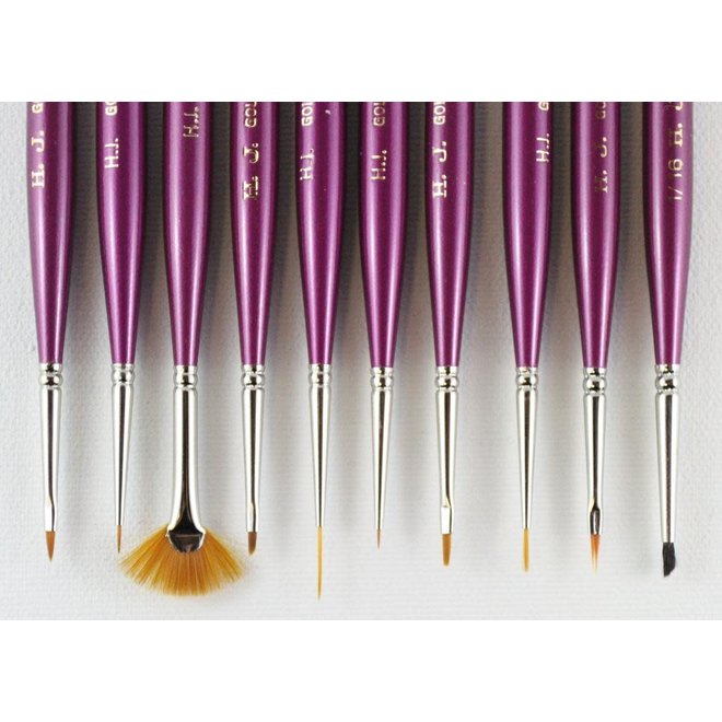 Hj Miniature Gold Sable Brush Filbert #10/0