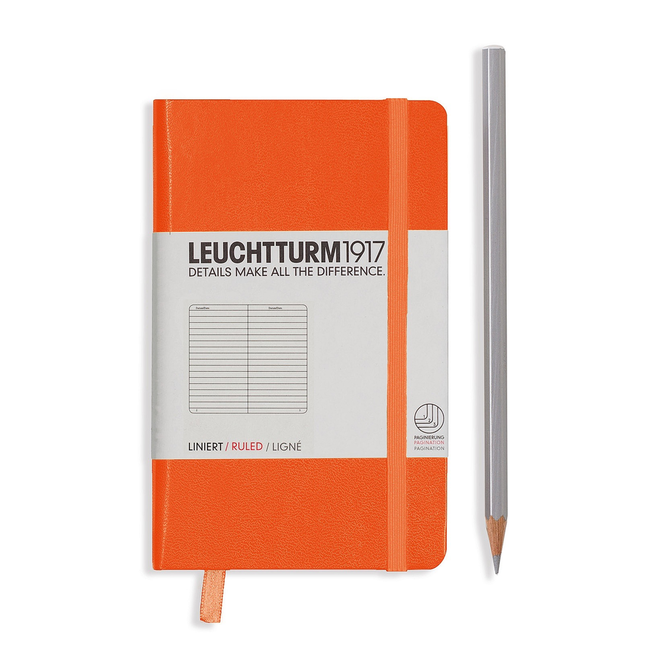 Leuchtturm1917 Notebook Pocket Ruled Orange