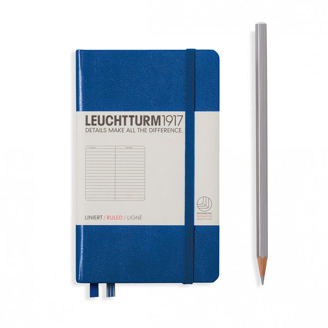 Leuchtturm1917 Notebook Pocket Ruled Royal Blue