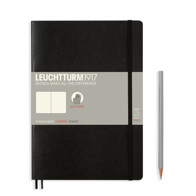 Leuchtturm1917 Soft Cover Notebook Large Dotted Black