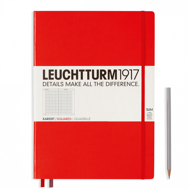 Leuchtturm1917 Notebook XL Squared Red