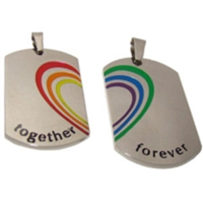 TOGETHER FOREVER RAINBOW PENDANTS - SET OF 2