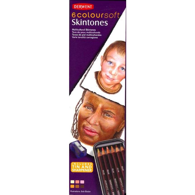 Derwent Coloursoft Pencils - Portrait Set of 6