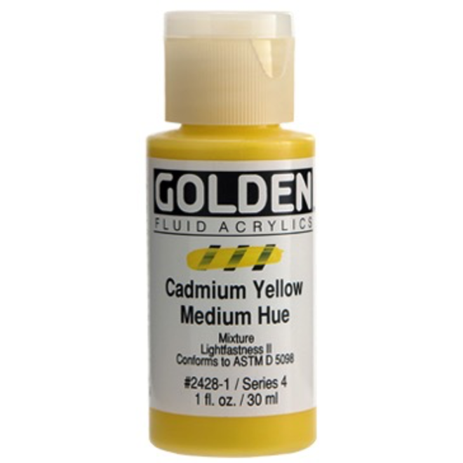 Golden 1oz Fluid Cadmium Yellow Medium Hue Series 4