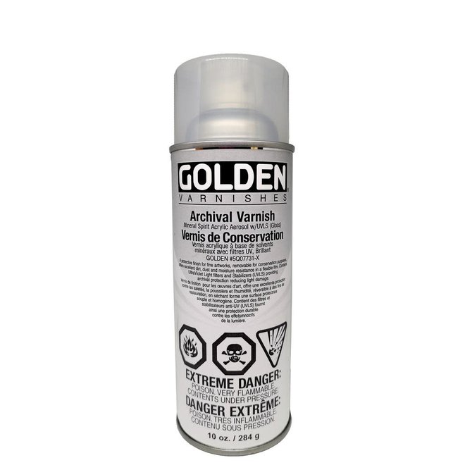 Golden Aerosol 10Oz Archival Varnish Gloss