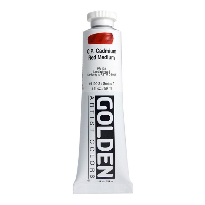 Golden 2Oz Cp Cadmium Red Medium Heavy Body Series 9