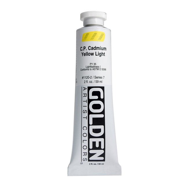 Golden 2oz CP Cadmium Yellow Light Heavy Body Series 7