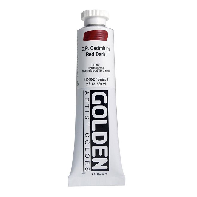 Golden 2Oz Cp Cadmium Red Dark Heavy Body Series 9
