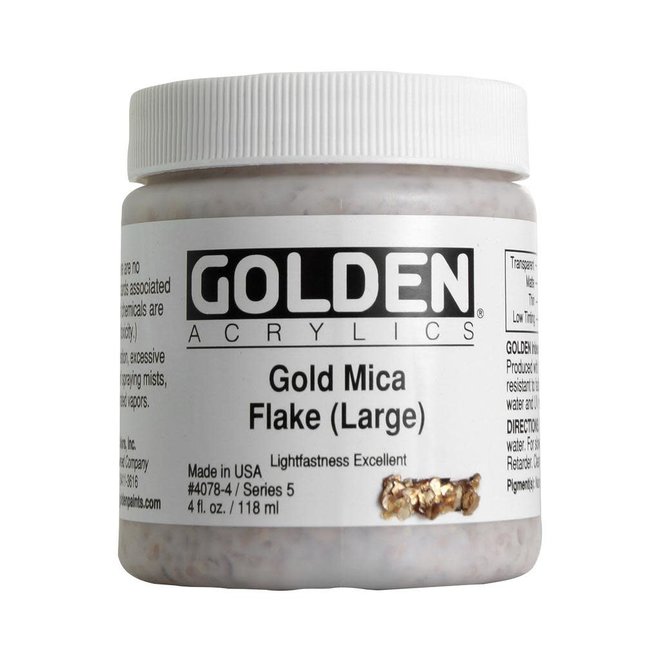 Golden Medium 4oz Gold Mica Flake Large