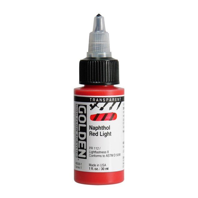 Golden High Flow 1Oz Transparent Naphthol Red Light Series 1