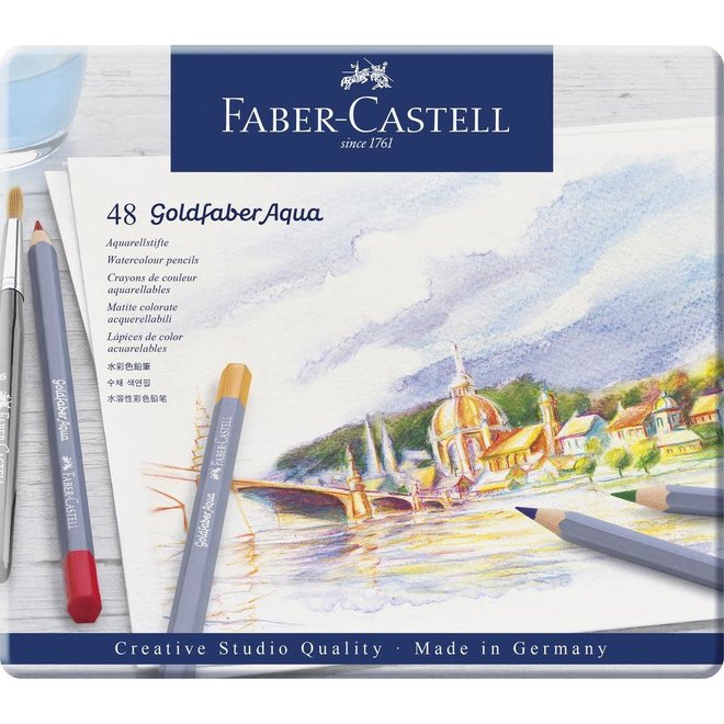 FABER CASTELL Goldfaber Aqua 48 Colour Tin