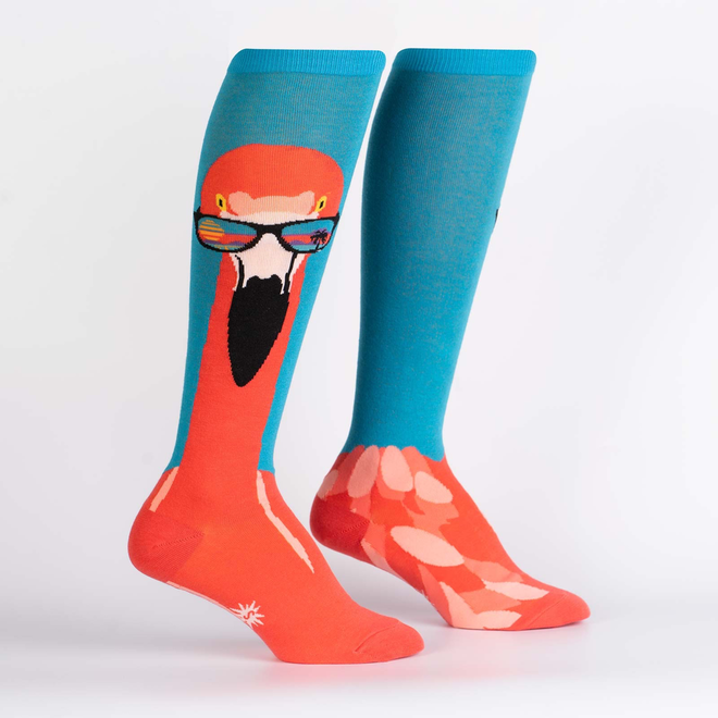SOCK IT TO ME: KNEE HIGH FUNKY READY TO FLAMINGLE