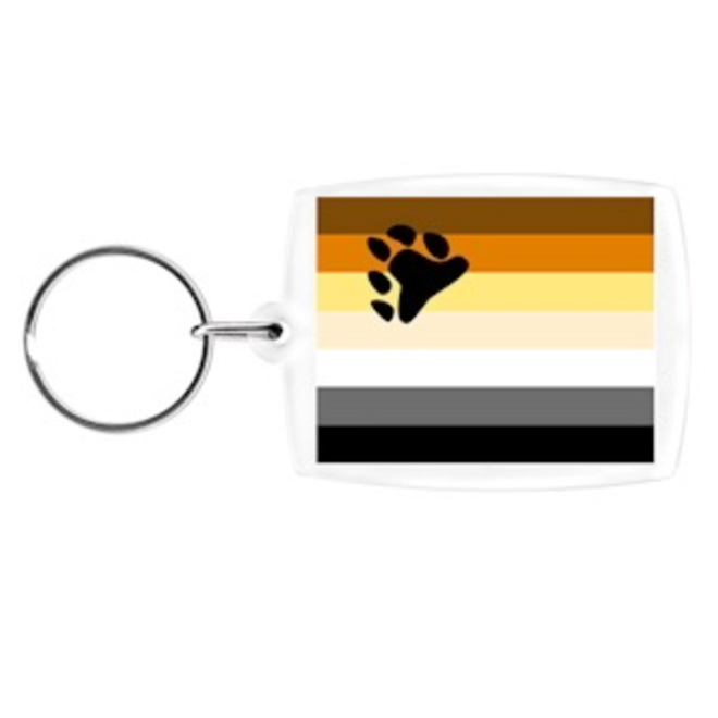 Bear Pride Flag Key Chain