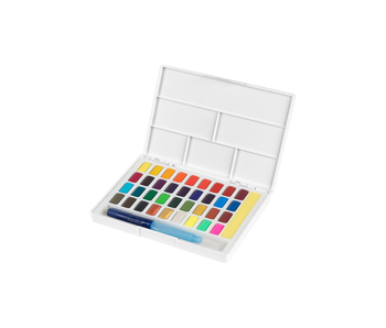 Faber-Castell 36 Watercolour Pan Set with Waterbrush