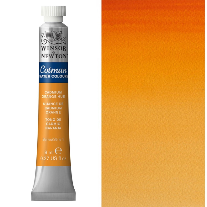 COTMAN WATERCOLOUR 8ML CADMIUM ORANGE HUE