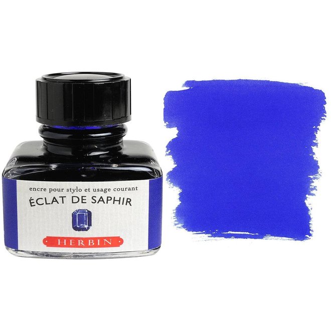 J. Herbin Fountain Pen Ink 30Ml Ã‰Clat De Saphir / Sapphire Sparkle