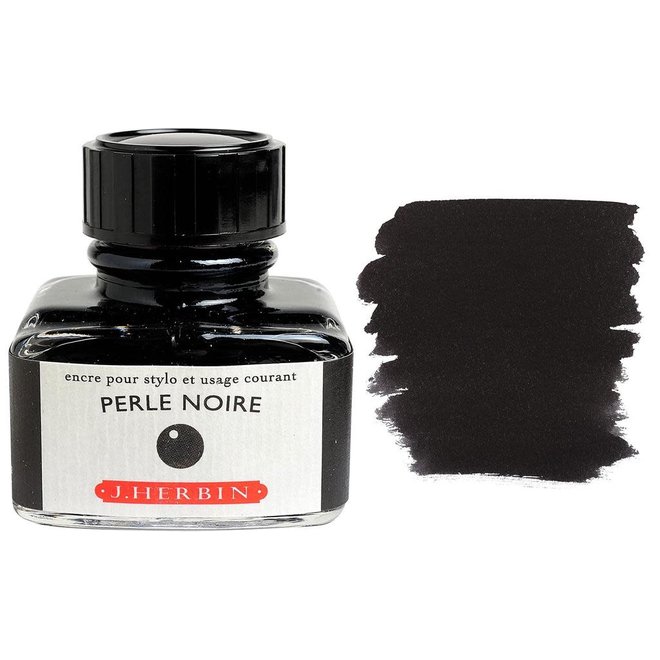 J. Herbin Fountain Pen Ink 30Ml Perle Noire Black Pearl