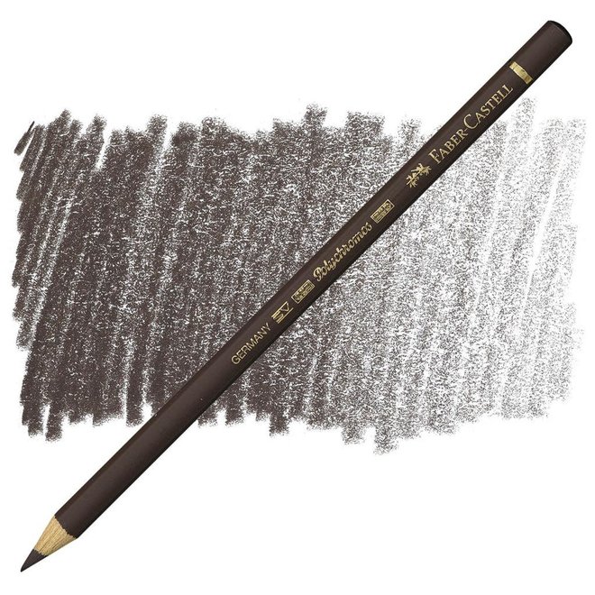 Faber Castell Polychromos Coloured Pencil 177 Walnut Brown