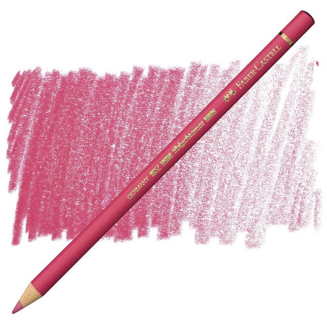 Faber Castell Polychromos Coloured Pencil 124 Rose Carmine