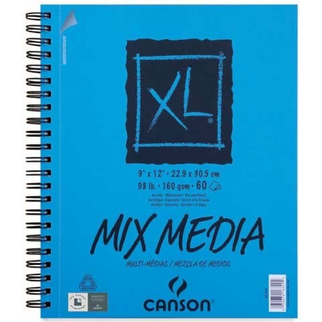 CANSON XL MIX MEDIA SKETCHBOOK 9x12
