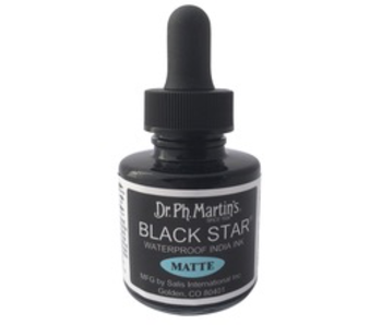 Dr Ph Martin's Black Star Waterproof Matte India Ink 1oz