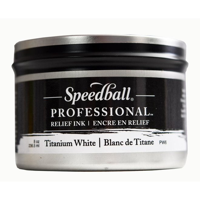 Speedball Professional Relief Printing Ink 8Oz Titanium White
