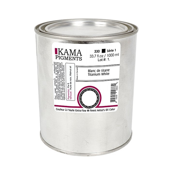 KAMA PIGMENTS ARTIST OIL 1L TITANIUM WHITE SERIES 1