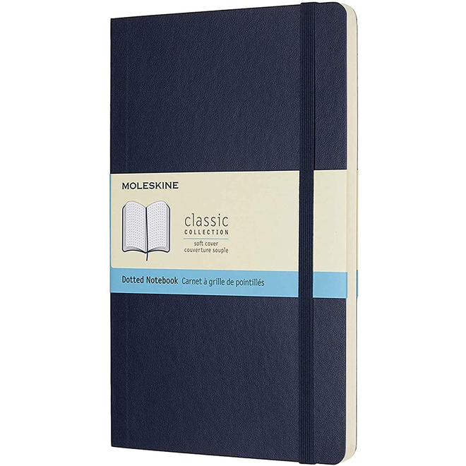 MOLESKINE LARGE SC DOTTED NOTEBOOK SAPPHIRE BLUE (5 X 8.25)