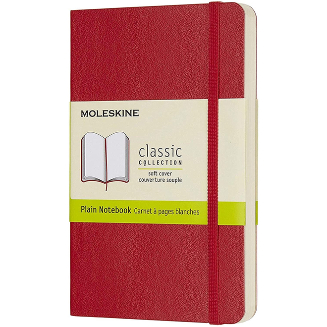 MOLESKINE POCKET Soft Cover  PLAIN NOTEBOOK RED 3.5*5.5”