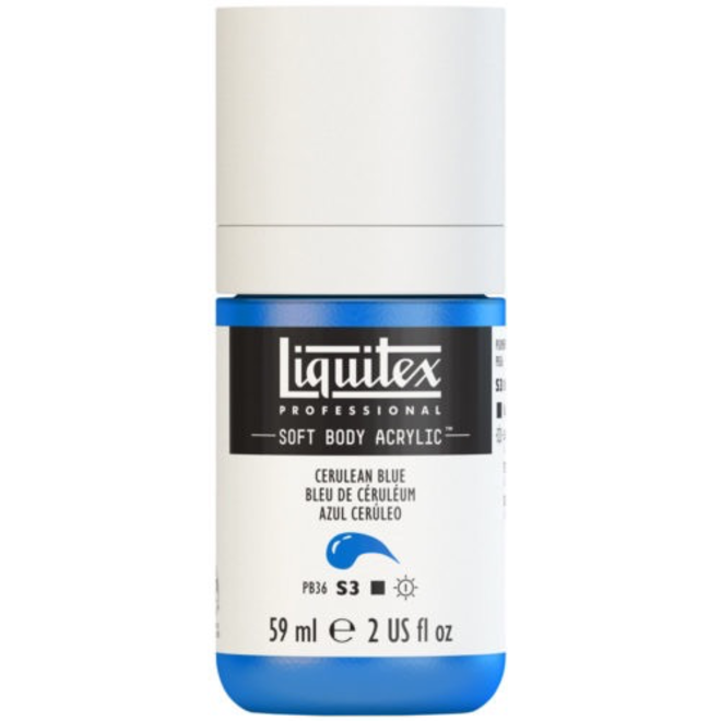 Liquitex Soft Body Acrylic 59Ml 2Oz Cerulean Blue