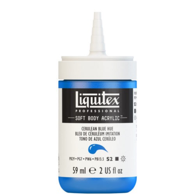 Liquitex Soft Body Acrylic  59ML Cerulean Blue Hue