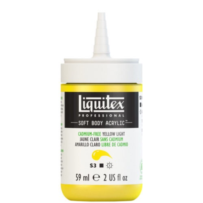 Liquitex Soft Body Acrylic  59ML Cadmium-free Yellow Light