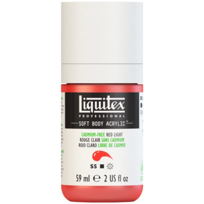 Liquitex Soft Body Acrylic  59ML Cadmium-free Red Light
