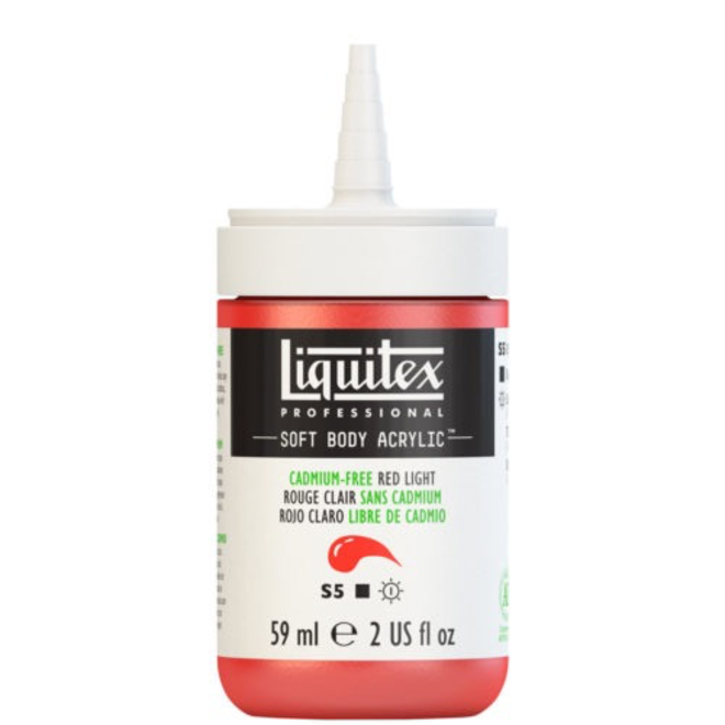 Liquitex Soft Body Acrylic  59ML Cadmium-free Red Light