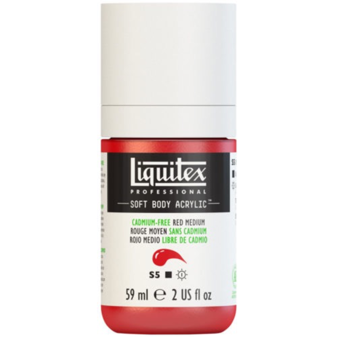 Liquitex Soft Body Acrylic  59ML Cadmium-free Red Medium