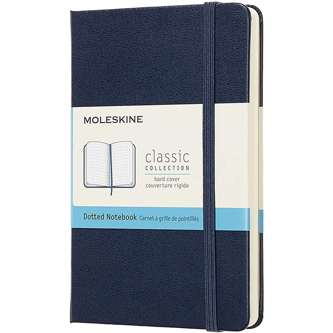 MOLESKINE POCKET HARD COVER DOTTED NOTEBOOK SAPPHIRE BLUE