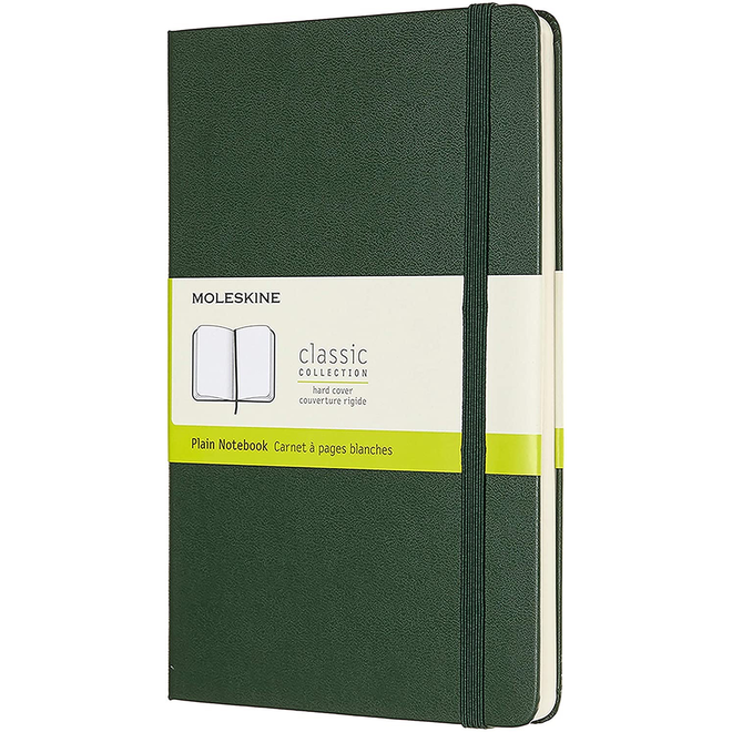 MOLESKINE CLASSIC COLLECTION HARD COVER PLAIN NOTEBOOK GREEN