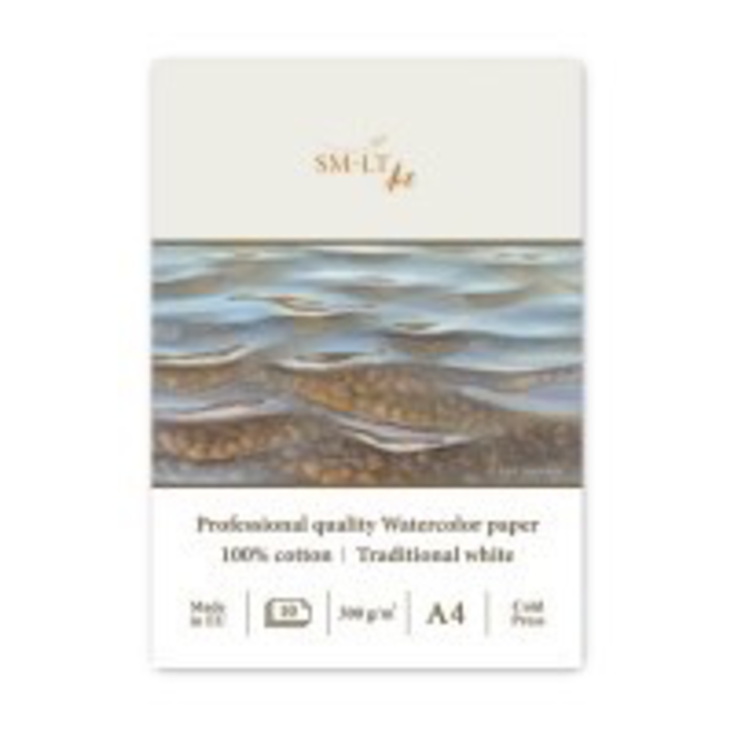 Sm-Lt Art Professional Watercolor Paper 100% Cotton White A4 Size